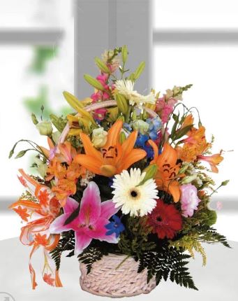 Cesta de Flores Alba